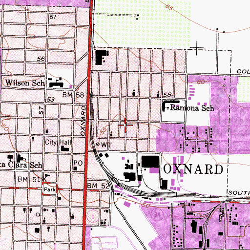 Topographic Map of The Living Gospel Church, CA