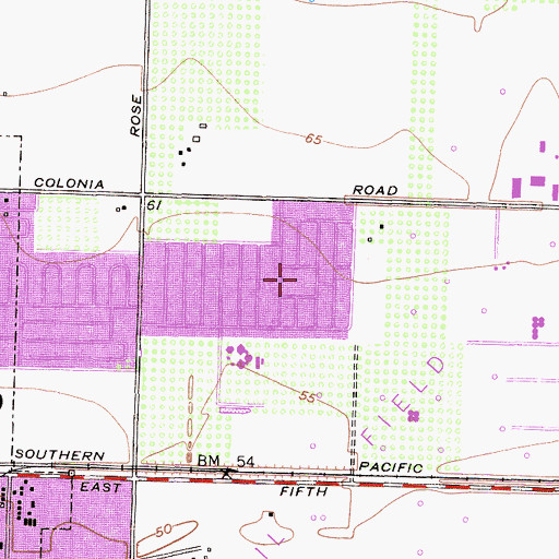 Topographic Map of Thompson Park, CA