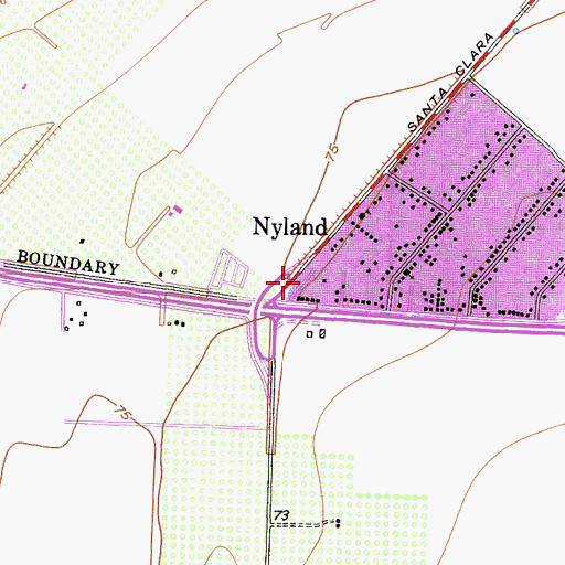 Topographic Map of Arts Trailer Court, CA