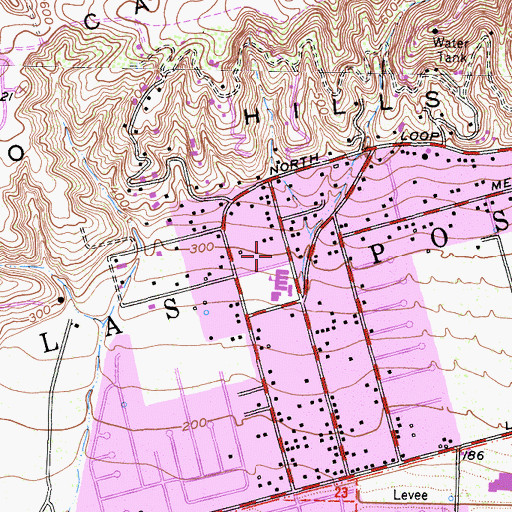 Topographic Map of Calvary Assembly of God Church, CA