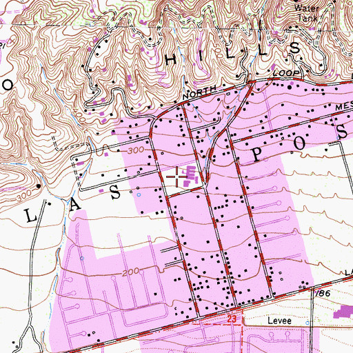 Topographic Map of Camarillo Heights School, CA