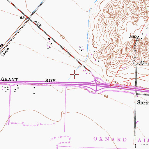 Topographic Map of Casa del Norte Mobile Home Community, CA