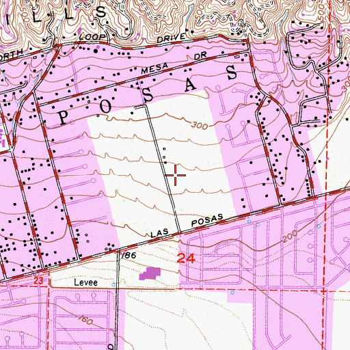 Topographic Map of Charter Oak Park, CA