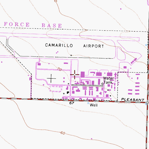Topographic Map of Criminal Justice Training Facility, CA