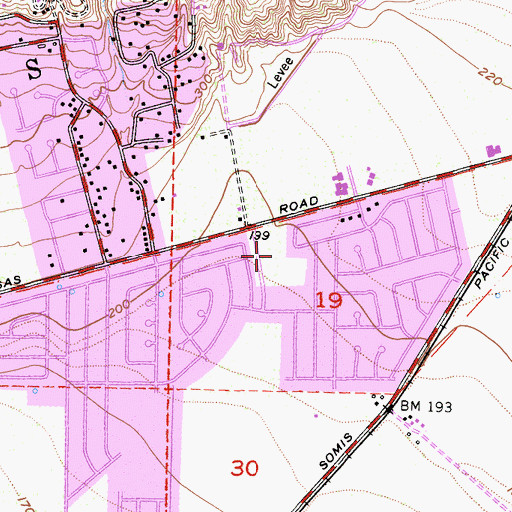 Topographic Map of Dos Caminos Park, CA