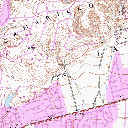 Topographic Map of Fresas Park, CA