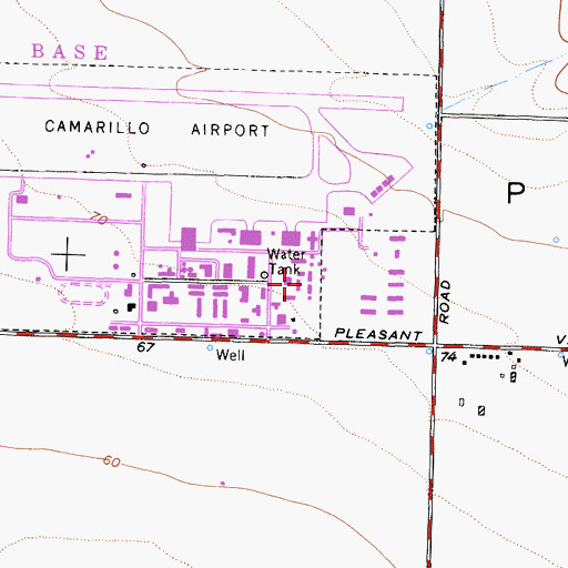 Topographic Map of Gateway Community School, CA