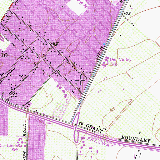 Topographic Map of Iglesia Ni Cristo, CA