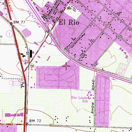 Topographic Map of Nueva Jerusalem, CA