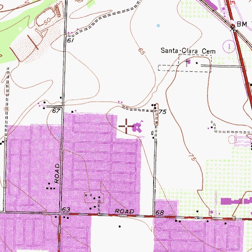Topographic Map of Sierra Linda Elementary School, CA