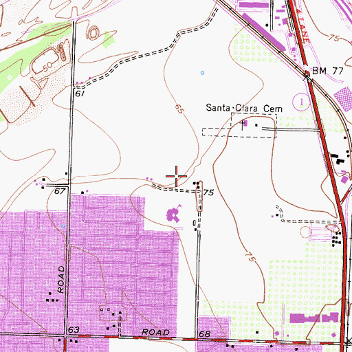 Topographic Map of Sierra Linda Park, CA