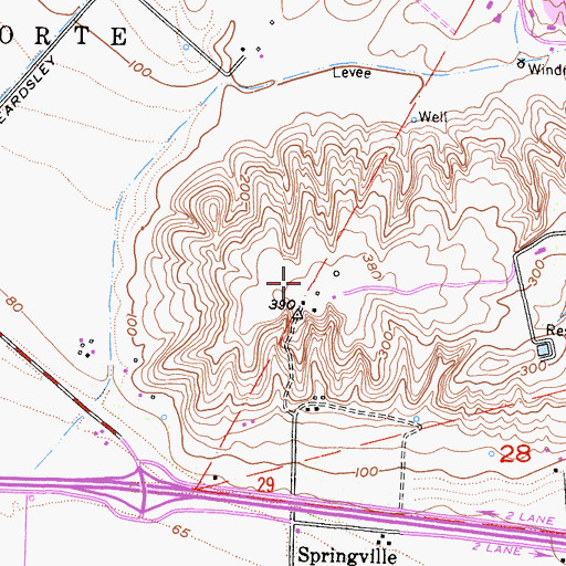 Topographic Map of Spanish Hills Golf and Country Club, CA