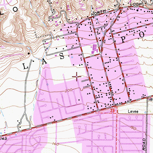 Topographic Map of Sunrise Park, CA