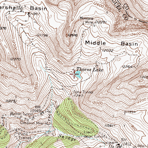 Topographic Map of Thorne Lake, CO