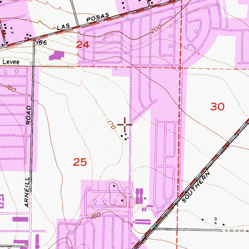 Topographic Map of Camarillo Boys and Girls Club, CA