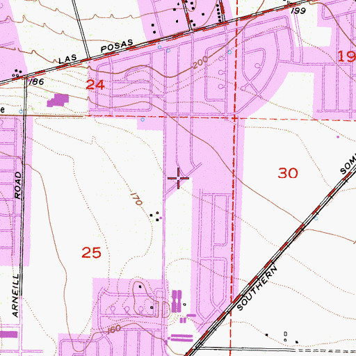 Topographic Map of Camarillo Branch Ventura County Library, CA
