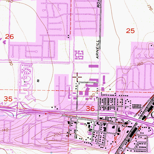 Topographic Map of Camarillo Post Office, CA