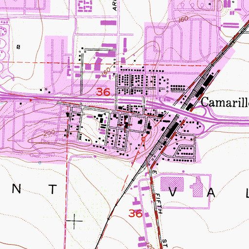 Topographic Map of Dizdar Park, CA