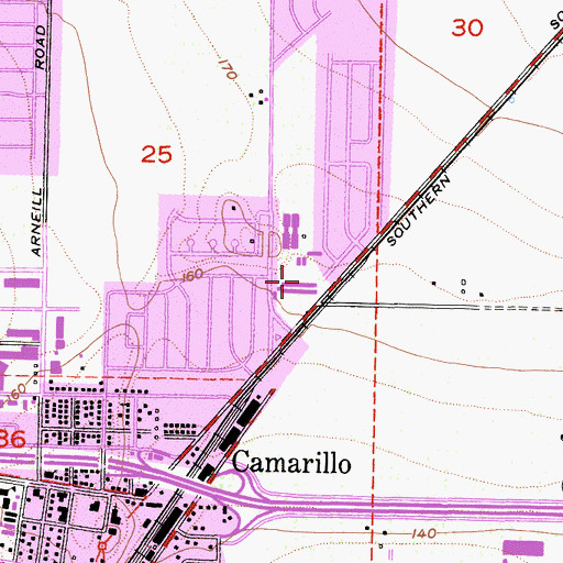 Topographic Map of El Rancho Structured School, CA
