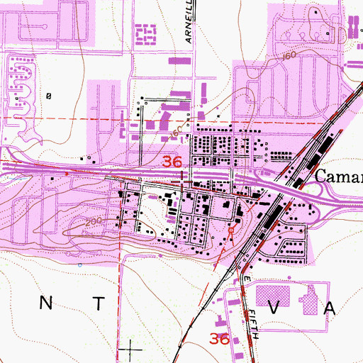 Topographic Map of Evangelical Free Church of Camarillo, CA