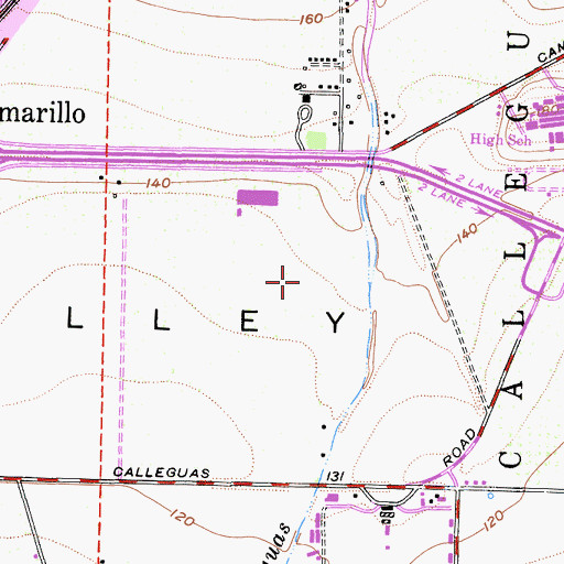 Topographic Map of Lamplighter Mobile Home Park, CA