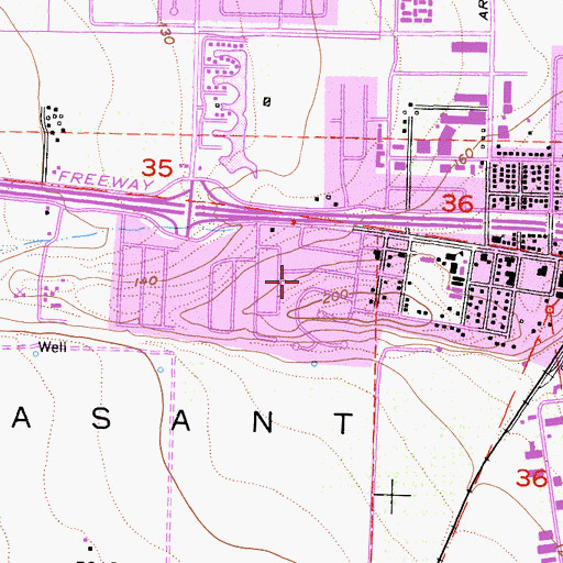 Topographic Map of Old Town, CA