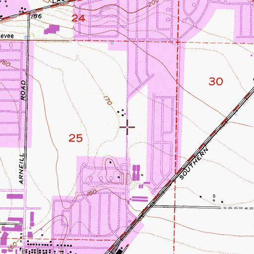Topographic Map of Pleasant Valley Park, CA