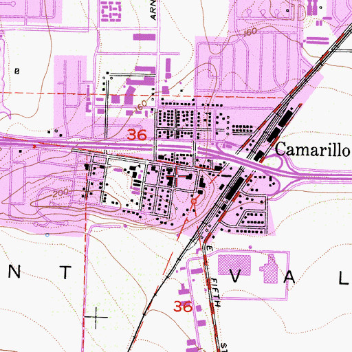 Topographic Map of Saint Mary Magdalen School, CA