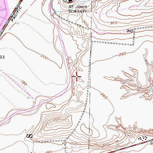 Topographic Map of Terra Linda Elementary School, CA