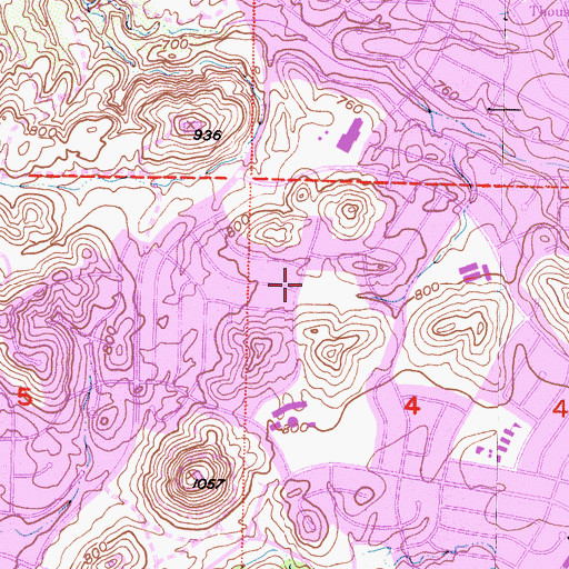 Topographic Map of Aspen Elementary School, CA