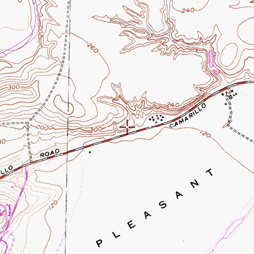 Topographic Map of Ventura County Fire Protection District Station 52 Mission Oaks, CA