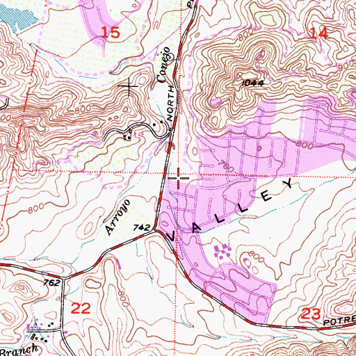 Topographic Map of First Christian Church of Newbury Park, CA