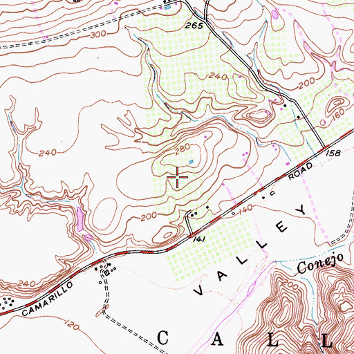 Topographic Map of Heritage Park, CA