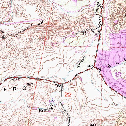Topographic Map of Hickory Park, CA