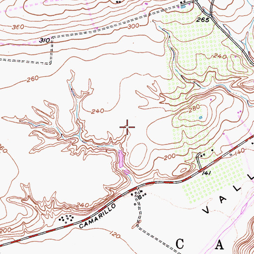 Topographic Map of Las Colinas Elementary School, CA