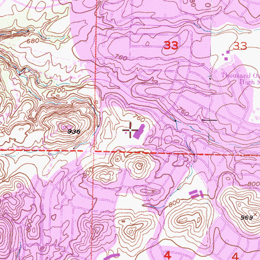Topographic Map of Los Robles Regional Medical Center Medical Staff Library, CA