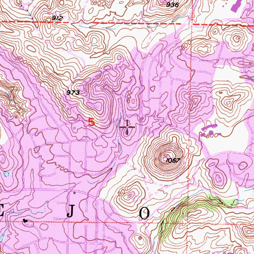 Topographic Map of Madrona Elementary School, CA