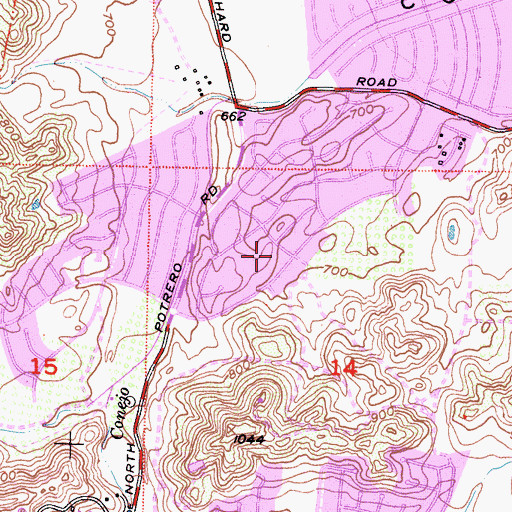Topographic Map of Maple Elementary School, CA