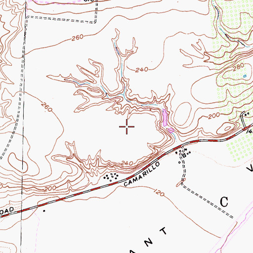 Topographic Map of Mission Oaks Community Park, CA