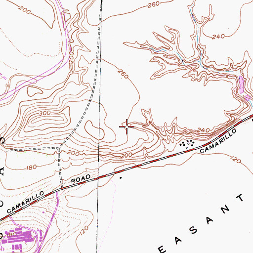 Topographic Map of Mission Verde Park, CA