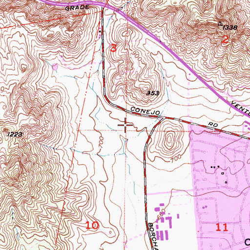 Topographic Map of Peppertree Playfield, CA