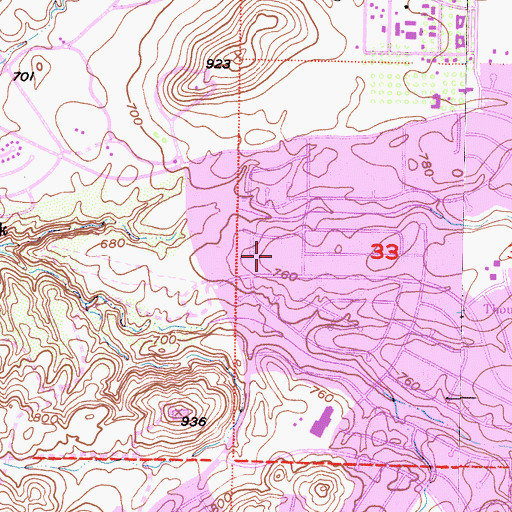 Topographic Map of Suburbia Park, CA