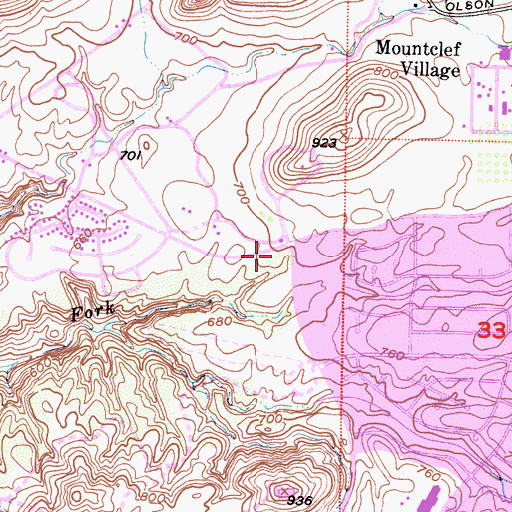 Topographic Map of Wildwood Elementary School, CA