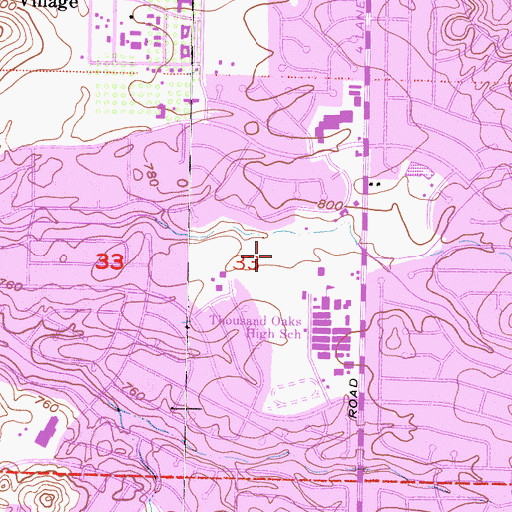Topographic Map of Acorn Acres Park, CA