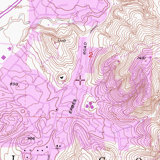 Topographic Map of Baptist Academy, CA