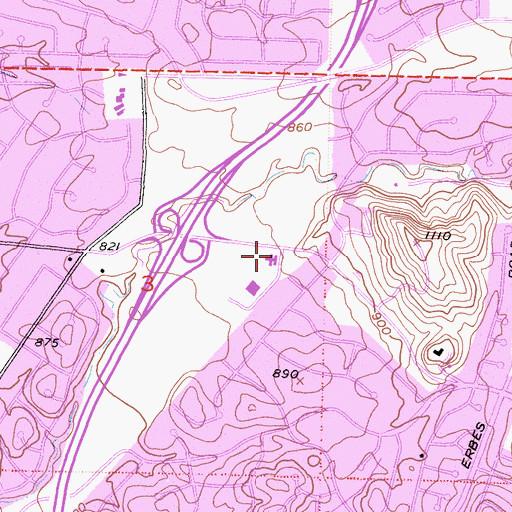 Topographic Map of Conejo Valley School District Office, CA