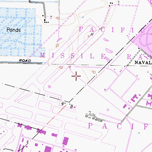 Topographic Map of John E Clark Golf Course, CA