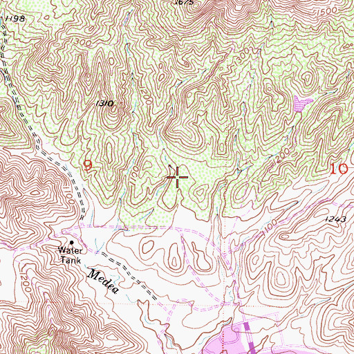 Topographic Map of Medea Creek Middle School, CA