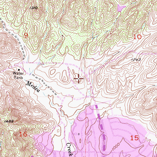 Topographic Map of Medea Creek Park, CA