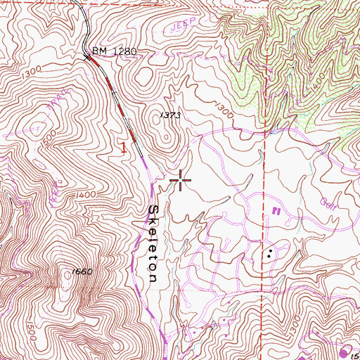 Topographic Map of North Ranch, CA